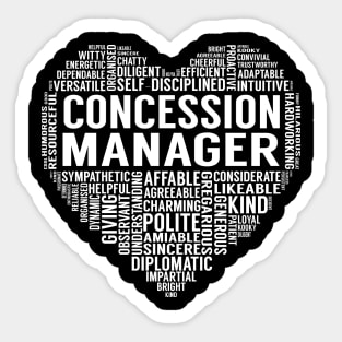 Concession Manager Heart Sticker